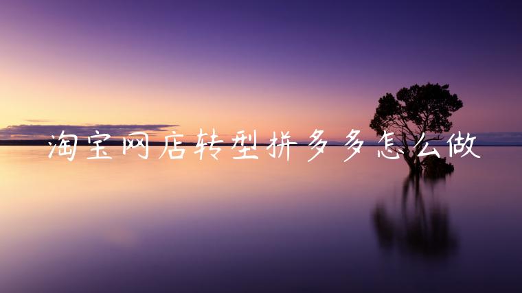 淘寶網(wǎng)店轉(zhuǎn)型拼多多怎么做